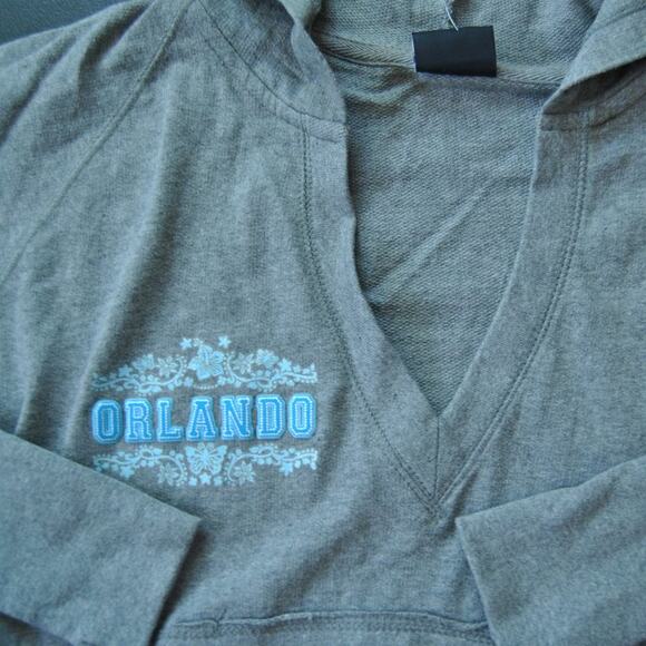 Orlando, FL U.S. Apparel Gray w/ Blue V-Neck Hoodie X-Large (NWT) - Picture 5 of 8